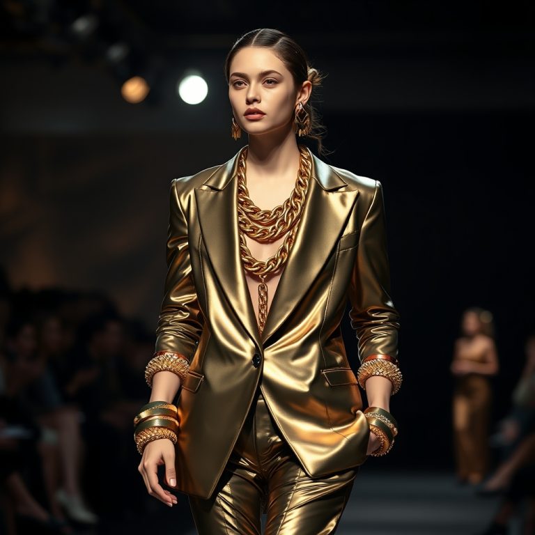 The Gilded Edge: How Chunky Gold Chains and High Polish Metallics Are Dominating Catwalk Couture