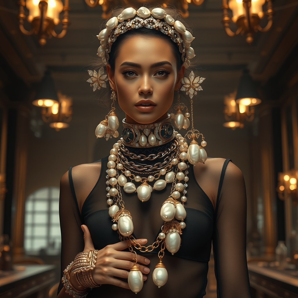 The Gilded Symphony: How Baroque Pearl Jewelry and Mixed Metal Layering Are Orchestrating Runway Drama