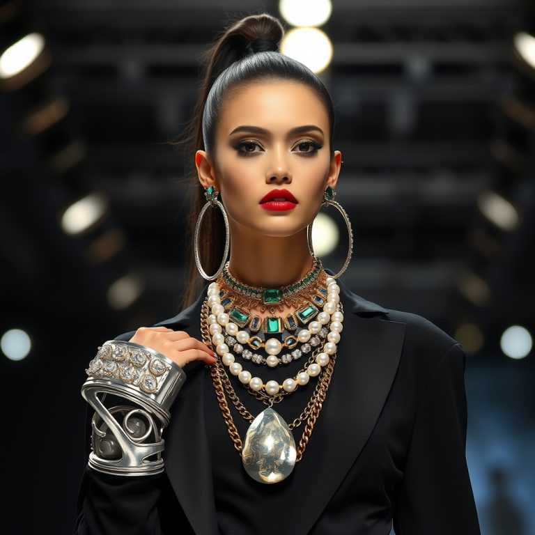 The Radiant Rebellion: How Maximalist Statement Pieces and Layered Necklaces Are Revolutionizing Runway Jewelry